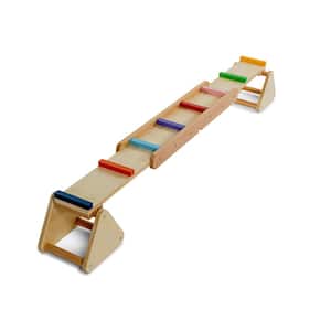 Avenlur Willow Wooden Rainbow Indoor Seesaw and Balance Beam For Ages 3-Years to 8-Years Up To 110 lbs.