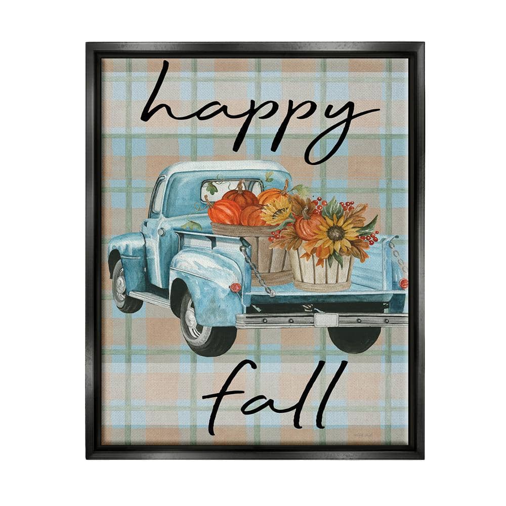 Happy Fall Flower Truck by Cindy Jacobs 1 Piece Floater Frame Graphic Print Travel Poster Art Print 31 in. x 25 in. price history on PriceWatchPro