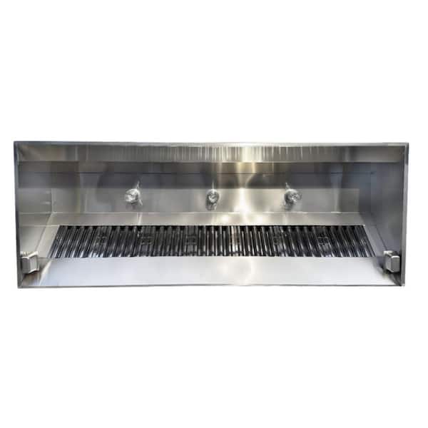 65 in. W Wall Mount NSF Ducted Commercial Kitchen Range Hood in Stainless Steel