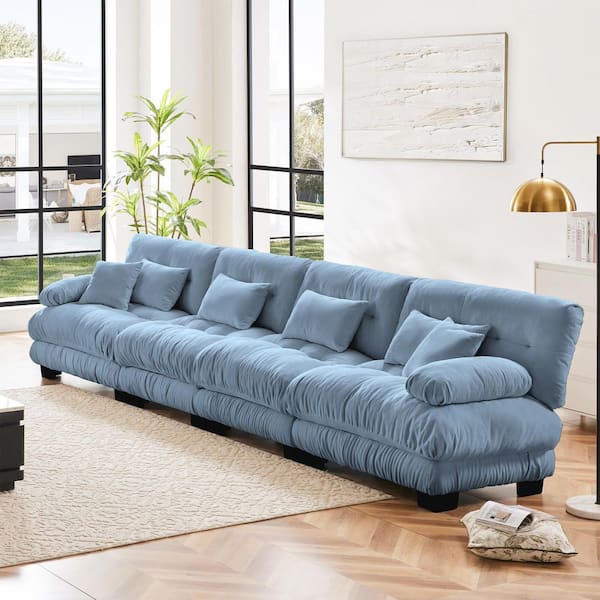 Noble House Ronald 173.2 in. Chenille Upholstered Rectangle