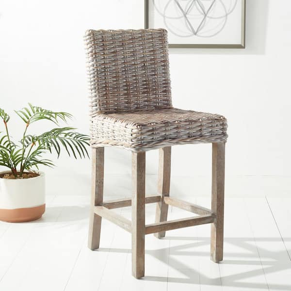 Tobias 37.4 in. Light Gray Bar Stool
