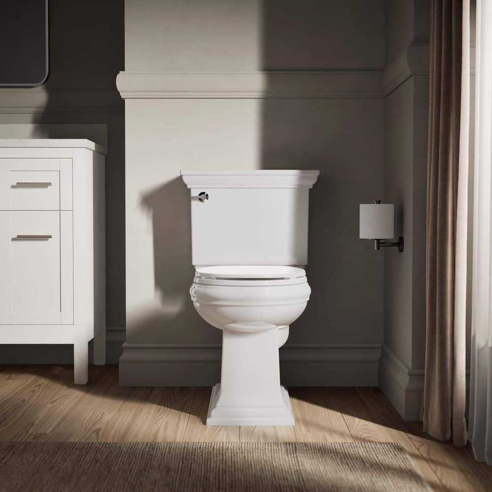 Kohler White Round Slow-Close Plastic Toilet Seat
