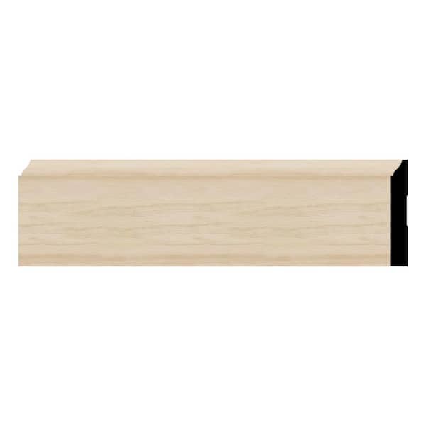 Ekena Millwork WM620 0.56 in. D x 4.25 in. W x 96 in. L Wood White Oak Baseboard Moulding