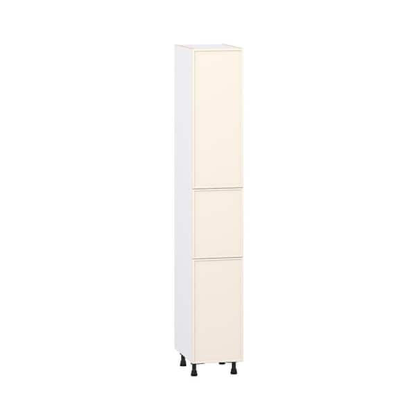 Fairview 15 in. W x 24 in. D x 94.5 in. H Slim Shaker Assembled Pantry Kitchen Cabinet in Washed Linen