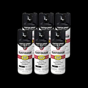 Rust-Oleum Stops Rust 12 oz. Custom Spray 5-in-1 Satin Black Spray