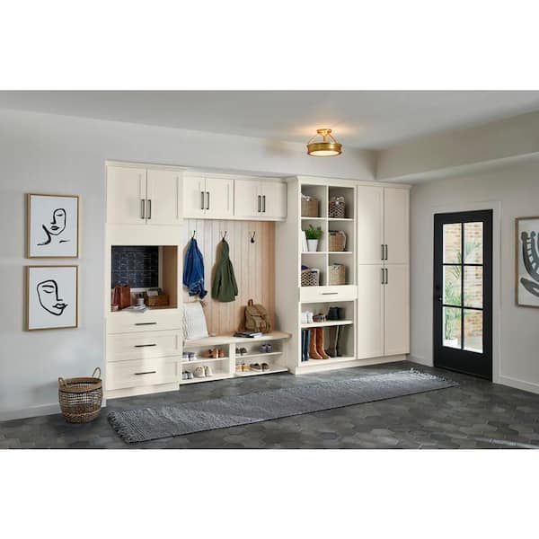 Avondale 36 in. W x 16.5 in. H x 24 in. D Ready To Assemble Plywood Shaker Bench Base in Antique White