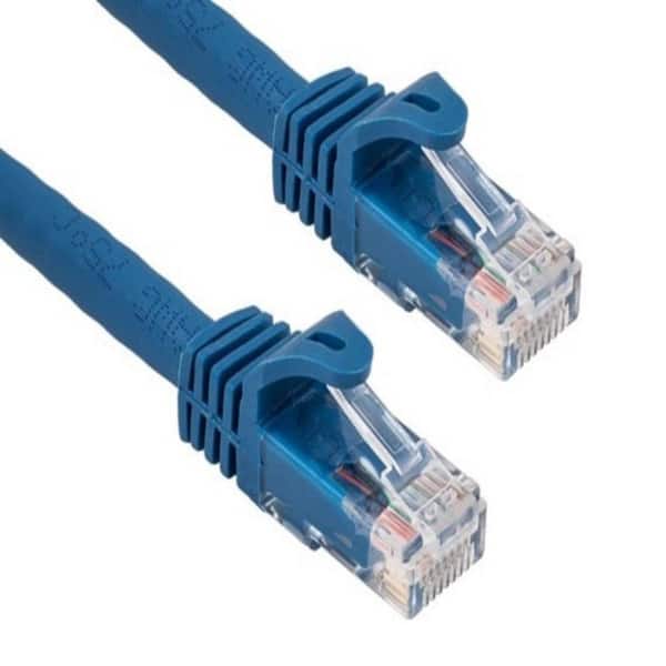 2 ft. Cat6a 600 MHz UTP Snagless Ethernet Network Patch Cable, Blue