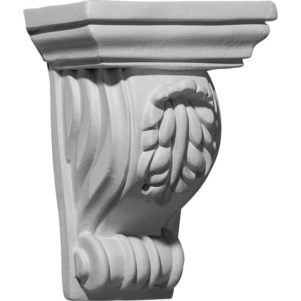 Ekena Millwork 4-5/8 in. x 3 in. x 6-3/8 in. Primed Polyurethane Tirana Corbel