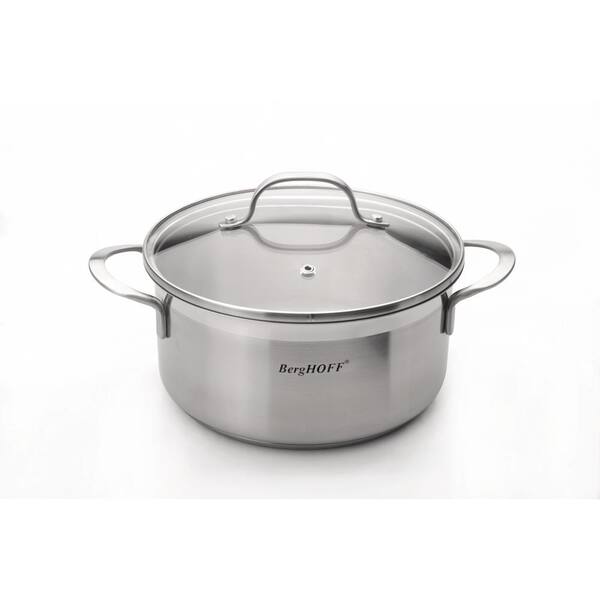 BergHOFF Essentials Bistro 2.7 qt. Stainless Steel Casserole Dish with Glass Lid