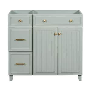 36 in. W x 18 in. D x 33 in. H Freestanding Bath Vanity Cabinet without Top in Green