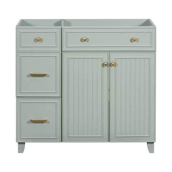 Boosicavelly 36 in. W x 18 in. D x 33 in. H Freestanding Bath Vanity Cabinet without Top in Green
