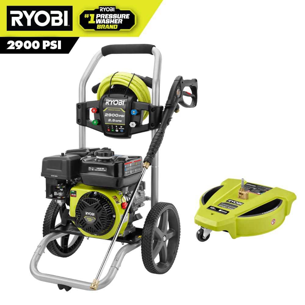 Ryobi 2900 psi 2 5 gpm cold water gas pressure washer with 212cc engine