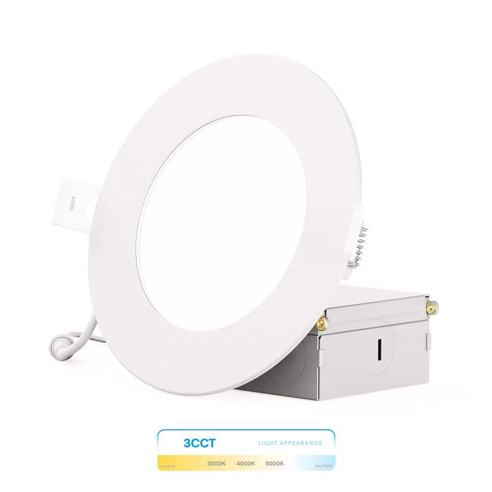 4 in. 3CCT Selectable 9-Watt 750 Lumens Ultra-Thin Integrated LED Light Kit, Flush Mount, Dimmable, Wet Rated price history on PriceWatchPro