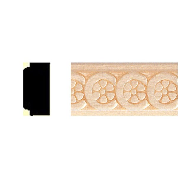 3/8 in. x 3/4 in. x 8 ft. Basswood Shelf Moulding