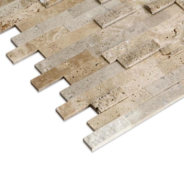 Speed tiles Split 2.5'' W x 0.3'' L Natural Stone Peel and Stick Mosaic  Tile & Reviews