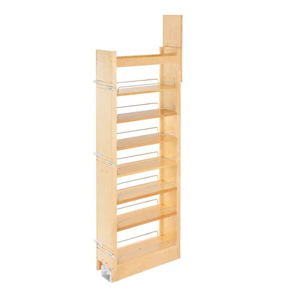 Rev A Shelf 59 25 In H X 5 W 22 D Pull Out Wood Tall Cabinet Pantry 448 Tp58 1 Pull Out Wood Tall Cabinet Pantry, Cabinet Pull Out Shelves Home Depot
