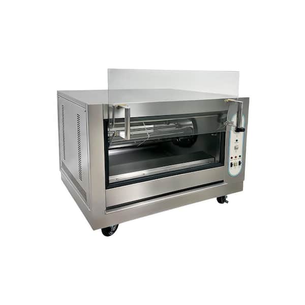 Elite Kitchen Supply 39.8 in. W Countertop Commercial NSF Chicken Rotisserie Machine natural gas propane EJR2 Stainless Steel