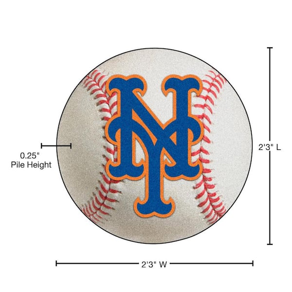 FANMATS MLB New York Mets Photorealistic 27 in. Round Baseball Mat 6443 -  The Home Depot