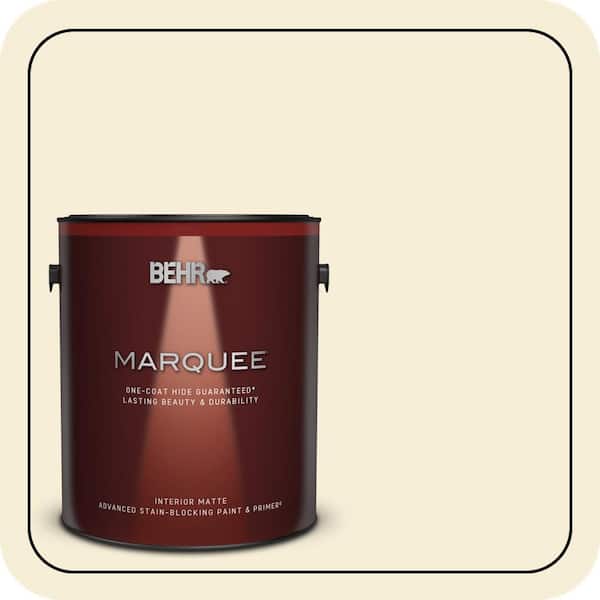 BEHR MARQUEE 1 gal. #W-D-420 Beach White Matte Interior Paint & Primer