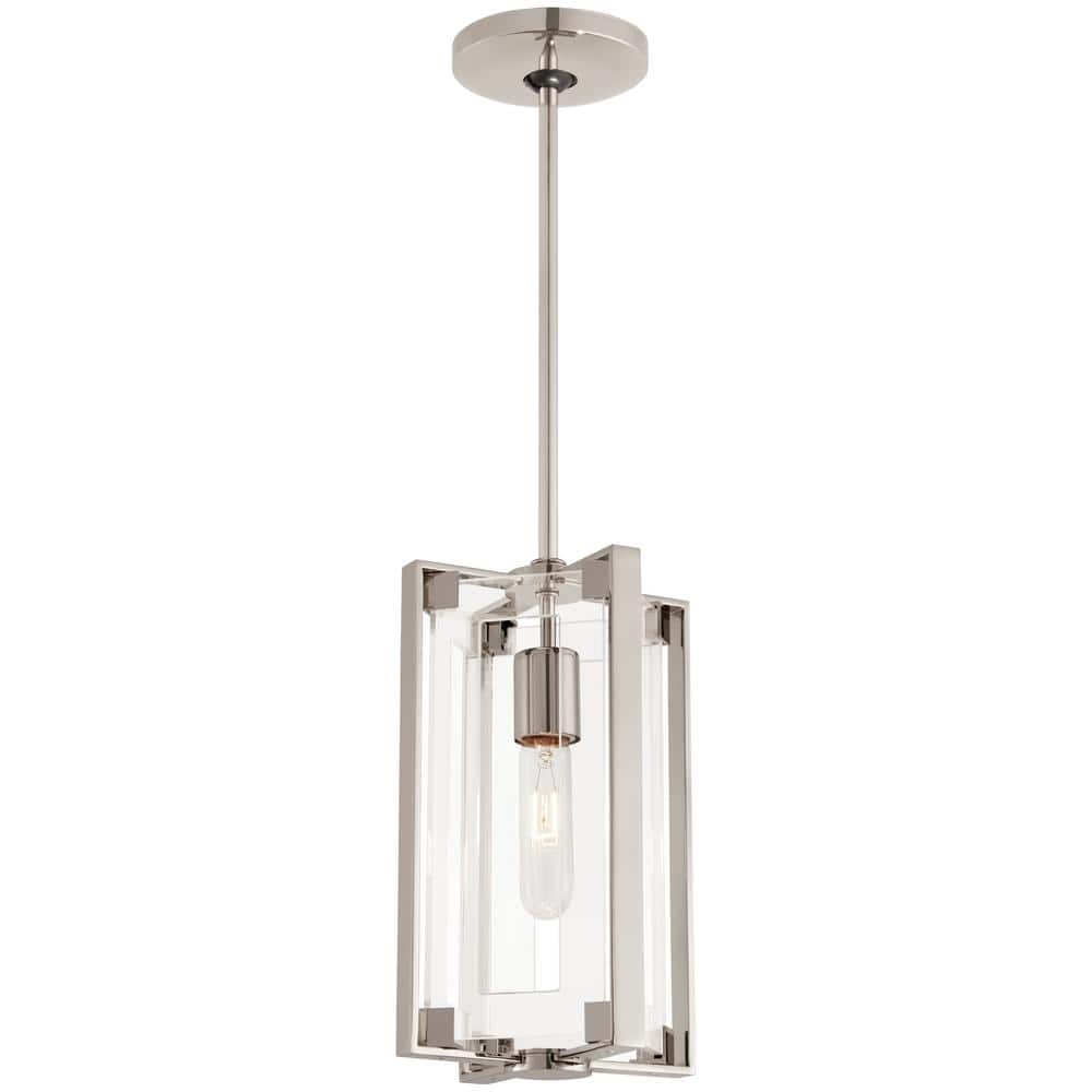 George Kovacs Crystal-Clear 1-Light Polished Nickel Mini-Pendant