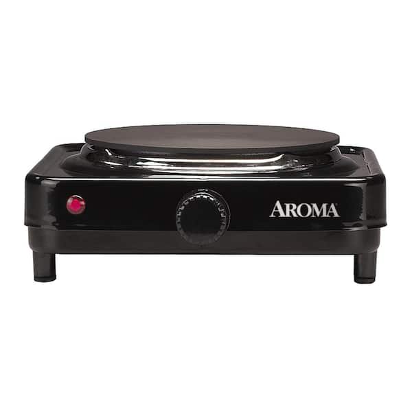 Aroma Housewares AHP-303 Single Burner Hot Plate, Metal, Black