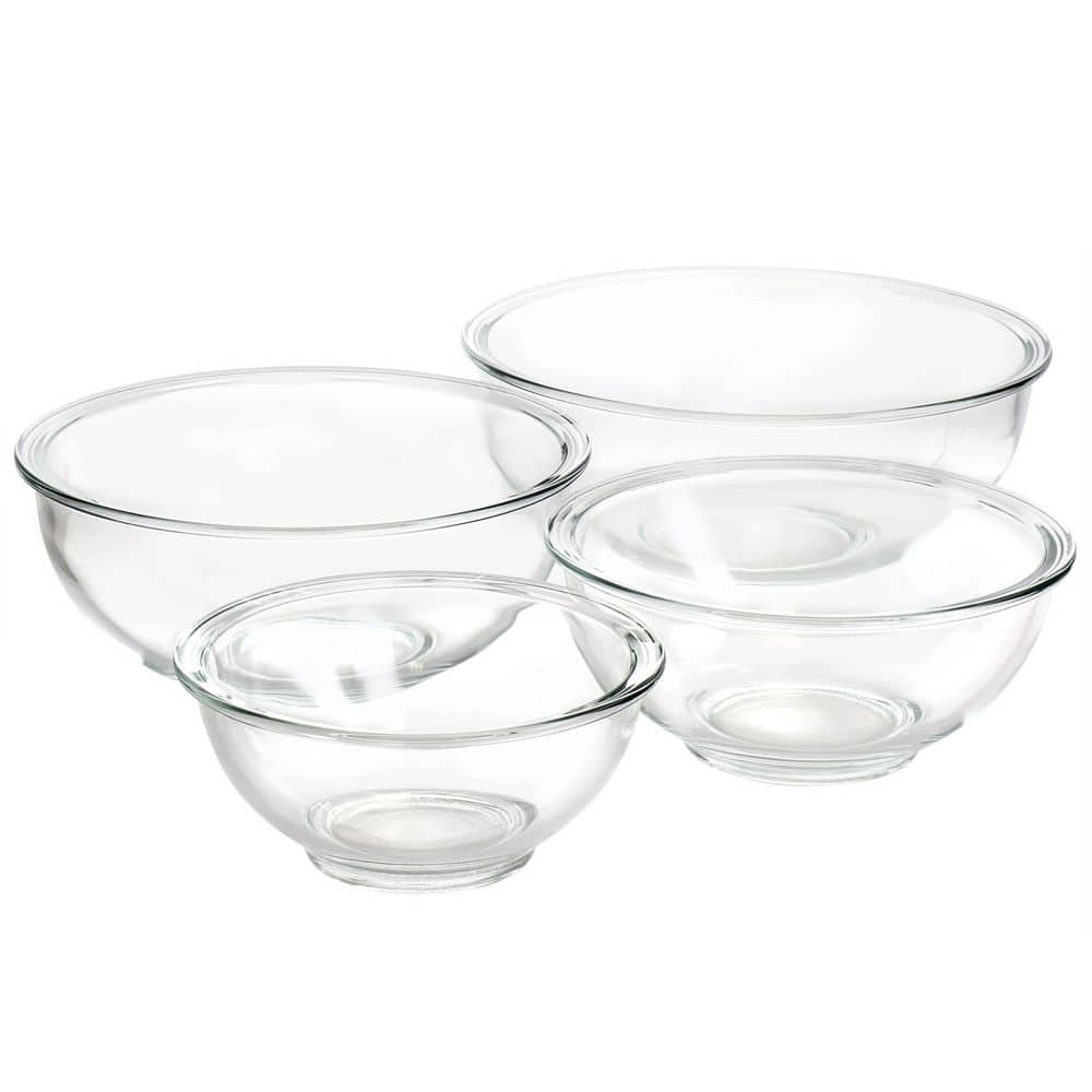 4pc Glass Mixing Bowl Set Clear - Hearth & Hand™ with Magnolia