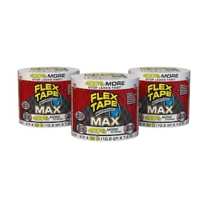 Flex Tape MAX White 4 in. x 25 ft. Strong Rubberized Waterproof Tape (3-Pack)