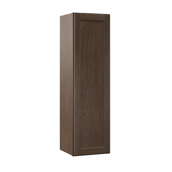 Hampton Bay Shaker 12 in. W x 12 in. D x 42 in. H Assembled Wall Kitchen Cabinet in Brindle