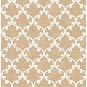 Geometric Scroll Paper Strippable Roll (Covers 56 sq. ft.)