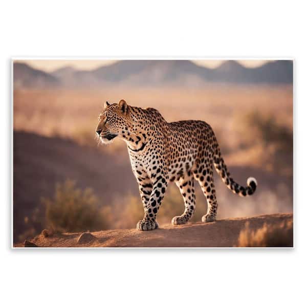 Stupell Industries Cheetah On Patrol by Noah Bay Unframed Animal Graphic Art Print 13 in. x 19 in.