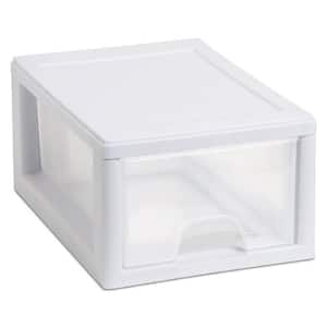 Small Box 6 qt. Modular Stacking Storage Drawer Container Closet (6-Pack)