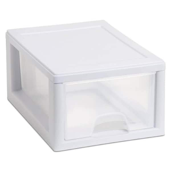 Sterilite Plastic Stacking FlipTop Latching Storage store Box Container, Clear, 6 Pack