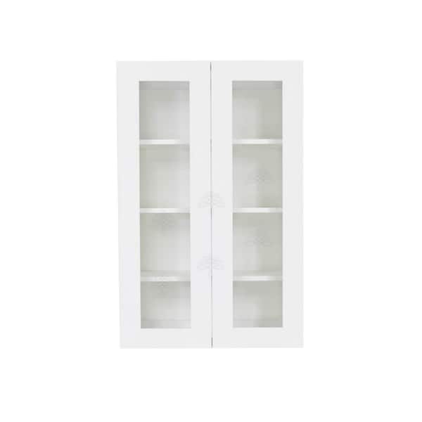 Lifeart Cabinetry Lancaster Shaker, Shaker Style Bookcase With Glass Doors