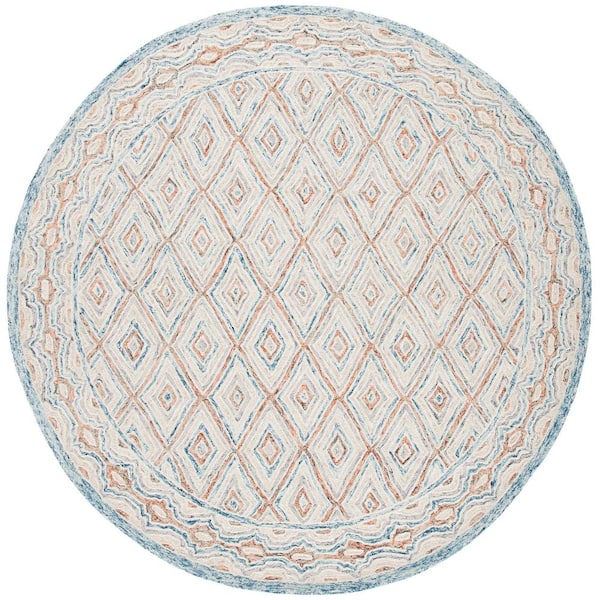 Capri Circle Outdoor Rug Blue