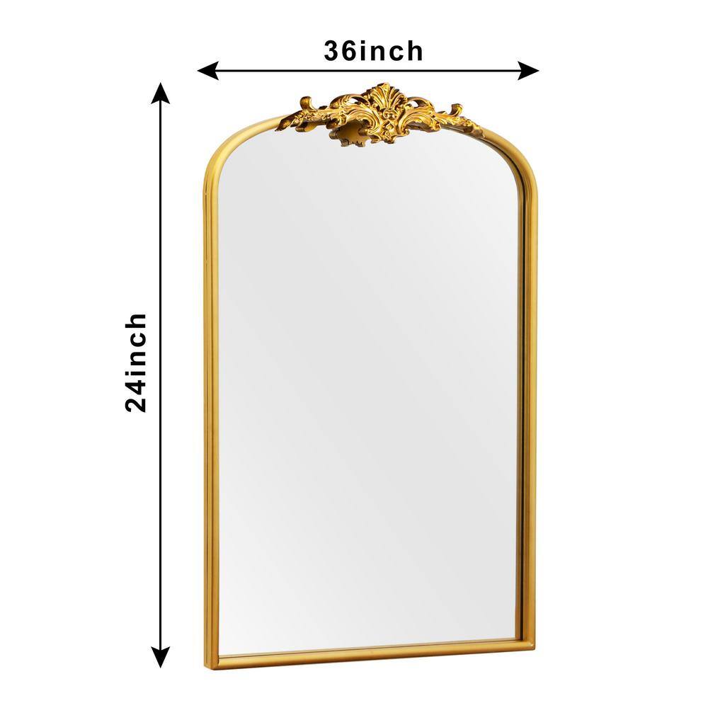 Crane Lake Gold Stainless Steel Rectangular Dresser Mirror