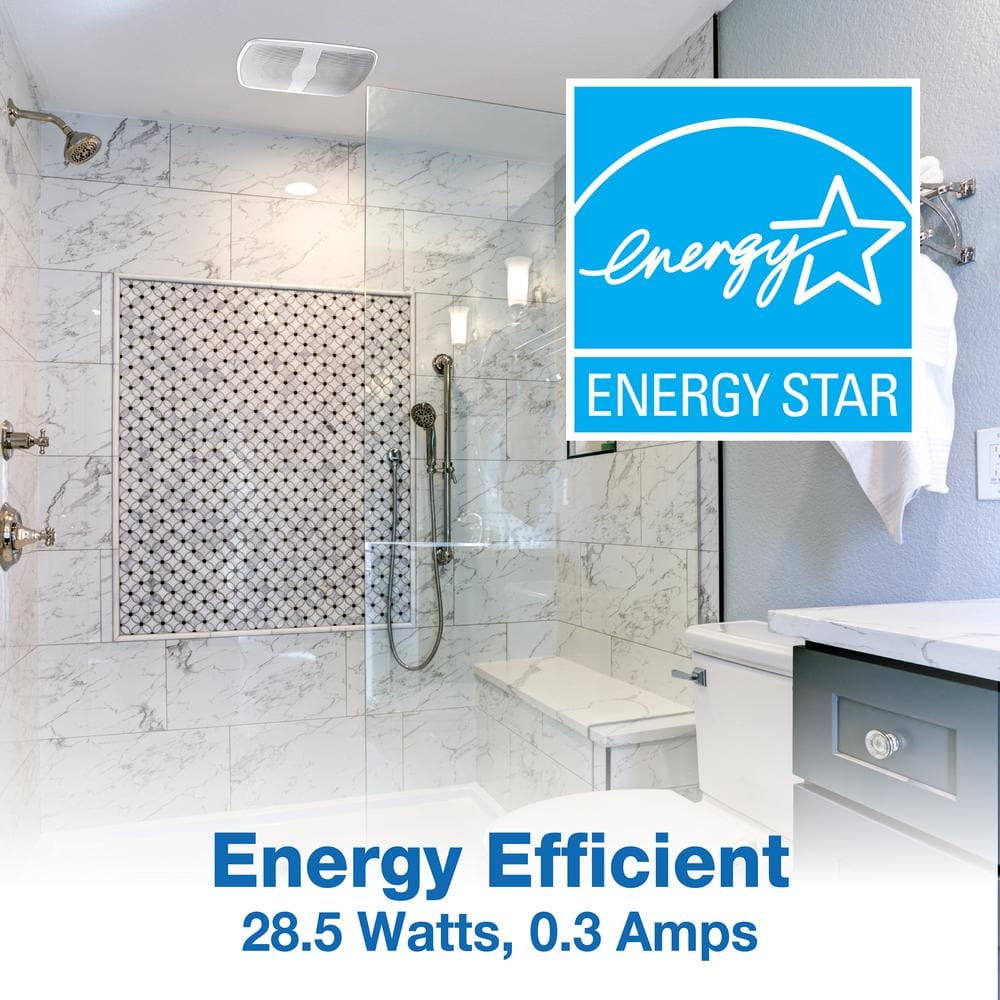 Energy Star White Ceiling Mounted Exhaust Fan