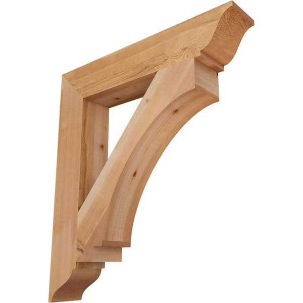 Ekena Millwork 5.5 in. x 38 in. x 34 in. Western Red Cedar Imperial Traditional Smooth Bracket