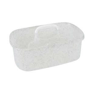 Kitchen Bathroom Plastic Suction Cup Wall Sucking Basket Storage Shelf -  Clear,White - 11.8 x 3.9 x 3(L*W*H) - Bed Bath & Beyond - 28798752