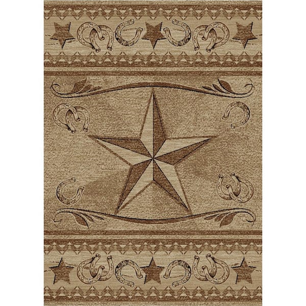 American Destination Abilene Lodge Antique 2 ft. x 4 ft. Woven Abstract Polypropylene Rectangle Area Rug
