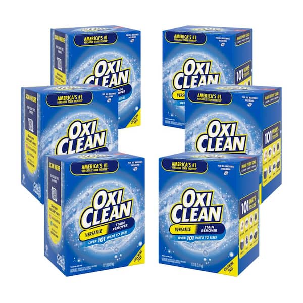 OxiClean Versatile Fabric Stain Remover Powder,7.22 lbs., 6-Pack