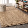 JONATHAN Y Para Chunky with Fringe Natural 8 ft. x 10 ft. Area Rug ...