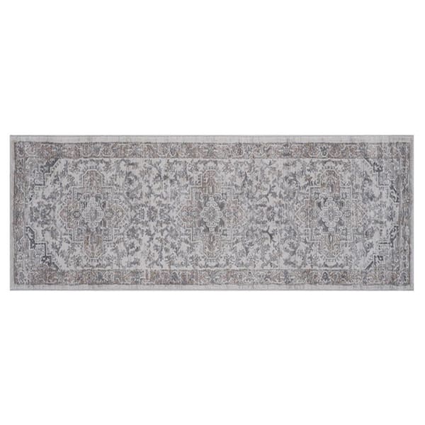 2 ft. x 8 ft. Ivory Rectangle Washable for Bedroom, Dining Room, Living Room Area Rug