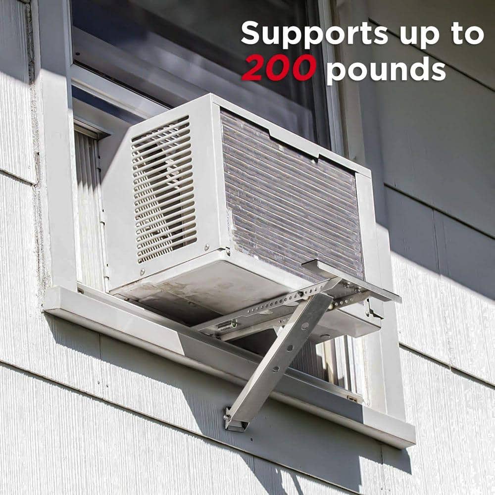 Heavy Duty Universal Window AC Support Bracket, Up to 200 lbs
