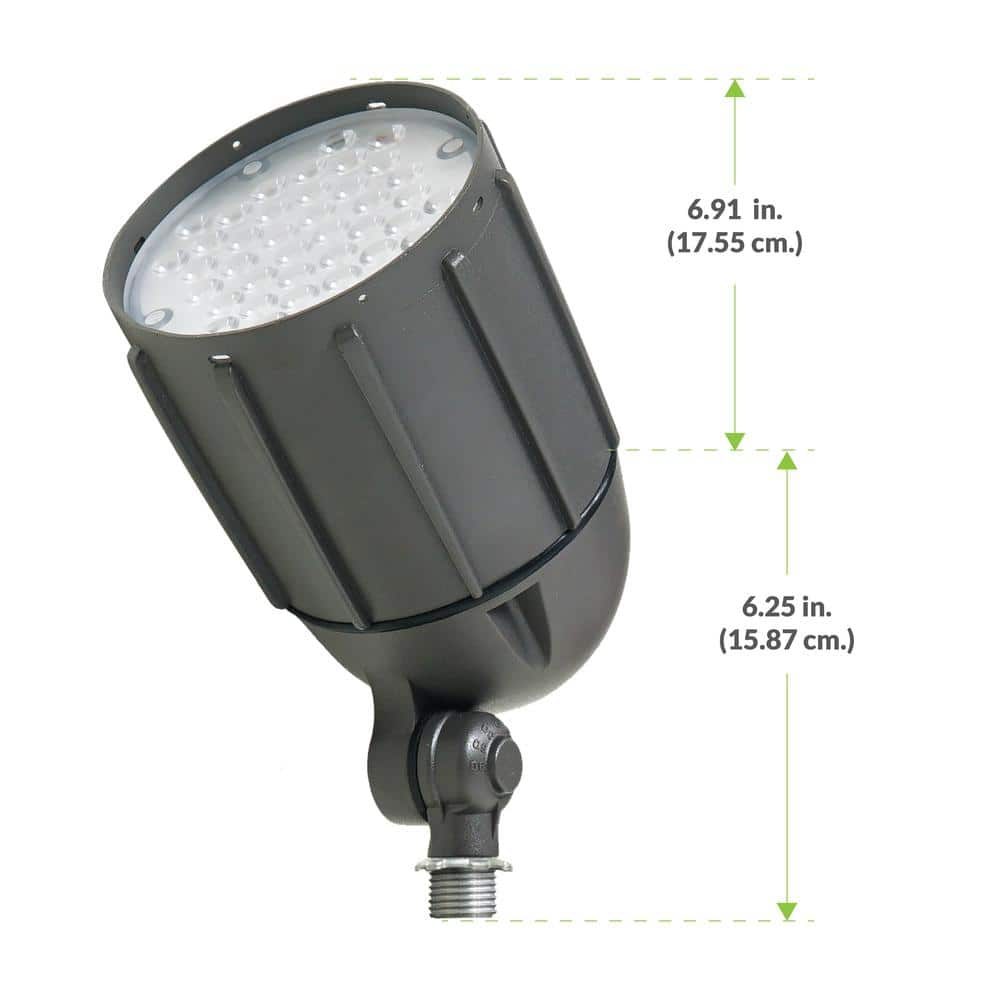 30W Bronze Integrated LED Outdoor Flood Light with Adjustable Mount