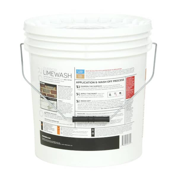 ROMABIO - 4 Gal. Avorio White Limewash Interior/Exterior Paint