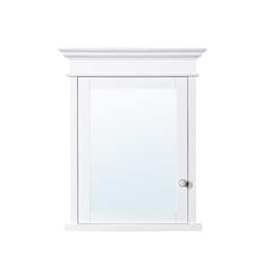 26 in. W x 32 in. H Rectangular Recessed Mount Solid Wood Medicine Cabinet with Mirror