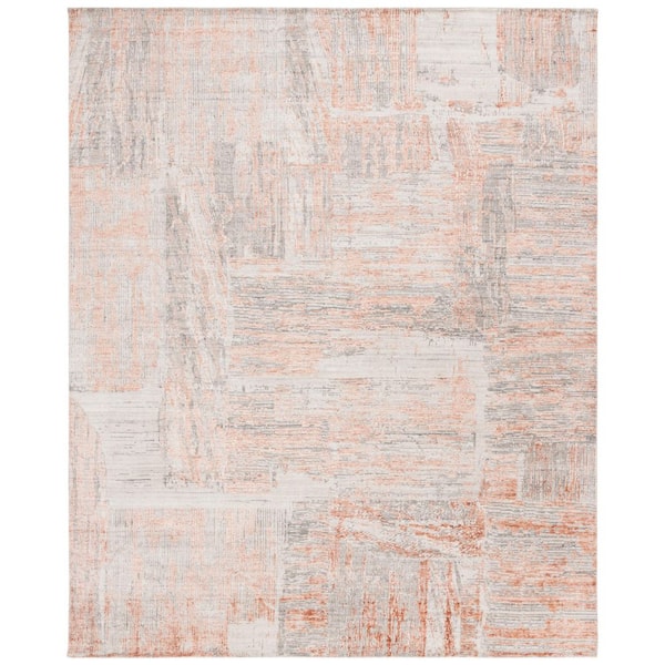 Bedford 9 ft. x 12 ft. Gray/Rust Abstract Area Rug