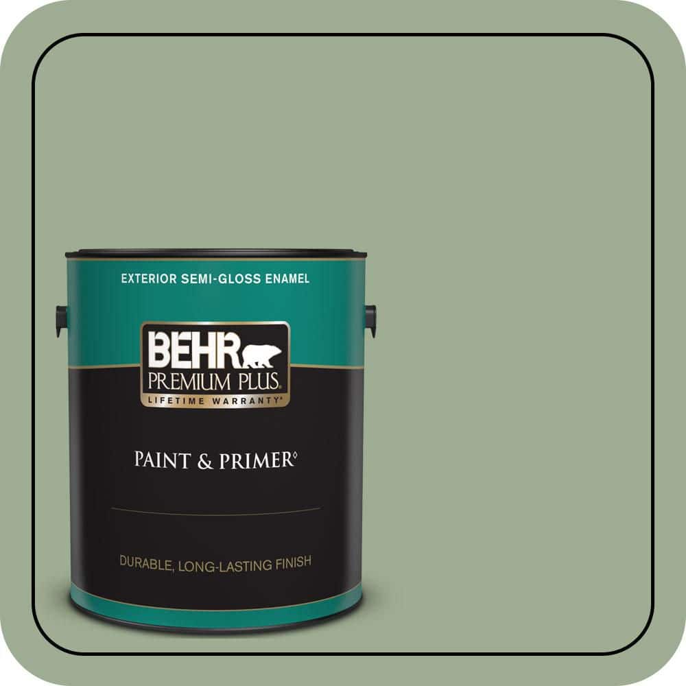 1 gal. #S390-4 Roof Top Garden Semi-Gloss Enamel Exterior Paint & Primer price history on PriceWatchPro