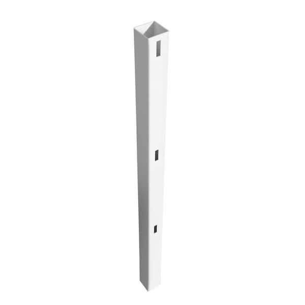 Veranda Pro Series 8 in. x 8 in. x 12 ft. White Vinyl Hayward Heavy Duty Routed End Fence Post