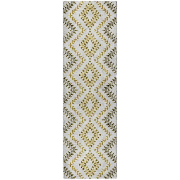 Dream Shag Premium Machine Washable Abstract ADS684 Teal 2 ft. x 7 ft. Runner Rug